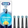 Oral-B iO Gentle Care Replacement Brush Heads, BLACK - 4 Heads