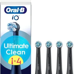 Oral-B iO Gentle Care Replacement Brush Heads, BLACK - 4 Heads