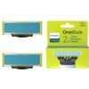 Philips OneBlade First Shave Anti-Friction Blade Head, Compatible with All OneBlade & Pro Electric Shaver & Trimmers, Original from Philips, 2X One Blade, 4-Month Supply (QP225/50)
